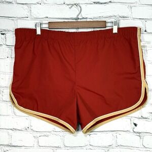 Vintage Jantzen Swim Trunks Shorts Mens 40 Red Yellow Running USA Mesh Lined 80s